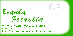 bianka petrilla business card